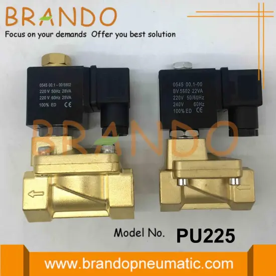 Shako Type PU225AN Normally Open Brass Solenoid Valve