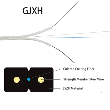 Fast Delivery Indoor FTTH Singlemode Optic Fiber Cable GJXH