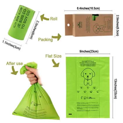 Custom Size Pet Poo Bags and Bin Bags