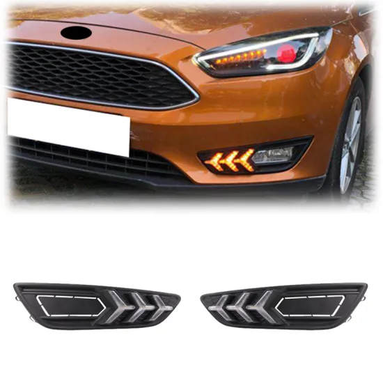 Gobison Factory Price Fog Lamp with Yellow Light Daytime Running Lights for Ford Focus 2015-2017