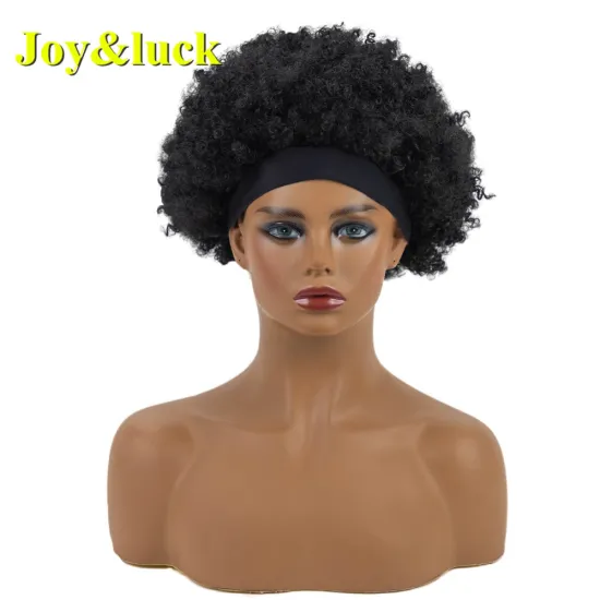 African Headband Wholesale Prices Ladies Hair Black Short Afro Kinky Curly Hairband Wig For Women Headband Wig Synthetic Wigs