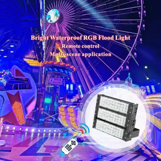 Factory Direct 150W LED Stadium Flood Light with RGB Remote Control