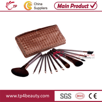 12PCS Wood Makeup Brush (TP-MB12-B)