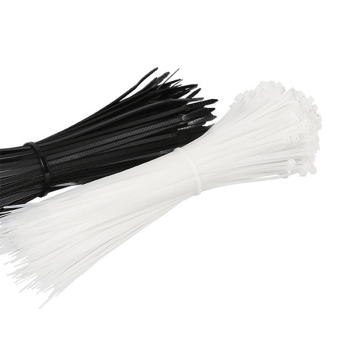 High Quality Nylon Cable Ties - Adjustable, Self-Locking White and Black Plastic Ties