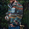 Männer Sherpa Hoodie Pullover Sweatshirt