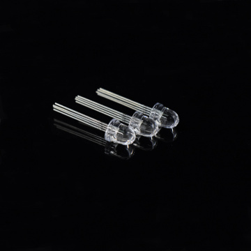 8mm RGB LED Bullet Top Clear Lens 10-degree