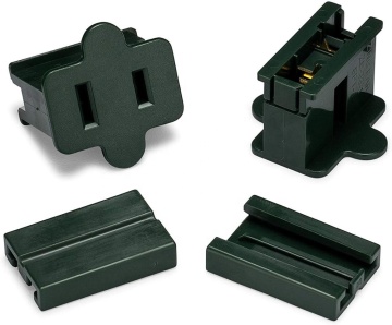 UL Female Plug 18 Gauge SPT-1 Green Wire Connectors