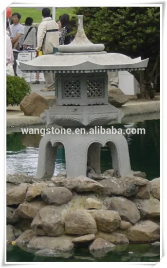 Landscaping natural stone granite lantern for outdoor