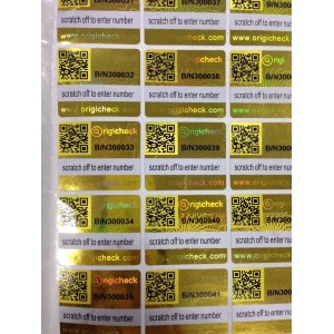 3d QR Code Security Barcode Labels