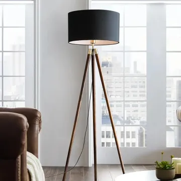 Wood Decor Dimmable Floor Lamp for Modern Living Room and Bedroom