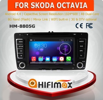 HIFIMAX Android 5.1.1 Android car radio with gps for Skoda Octavia 2013 WITH Capacitive screen 1080P 16G ROM WIFI 3G