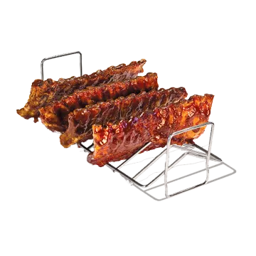 Auplex Kamado Optional Accessories BBQ Tool 304 Stainless Steel BBQ rib rack for Cooking