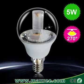 LED lamp e14, Hot sale factory price 5W clear cover led lamp e14