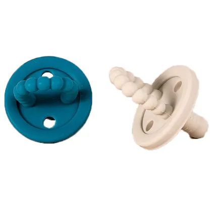 colorful Solid silicone pacifier for baby