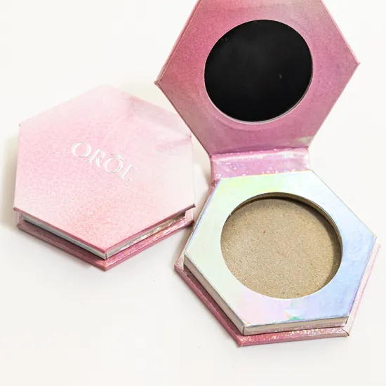 Custom Empty Pink Eyeshadow Palette Makeup Magnetic Box