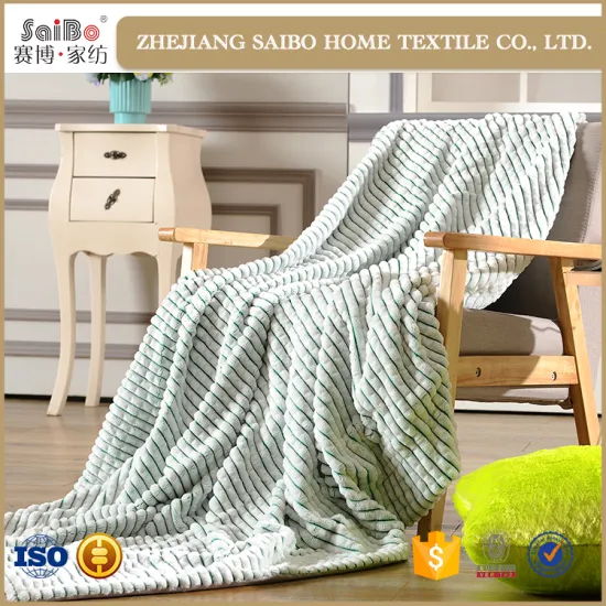 Drop needle flannel reversed super soft composite blanket