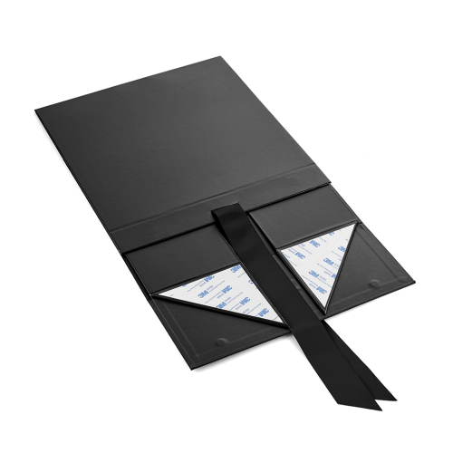 Large black white paper cardboard gift hamper box