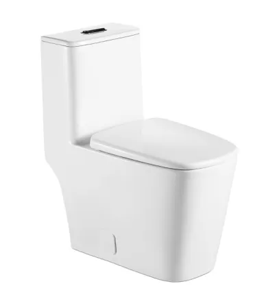 Modern Bathroom White Siphon Toilet - Hot Selling Ceramic Floor Type Sanitary Ware
