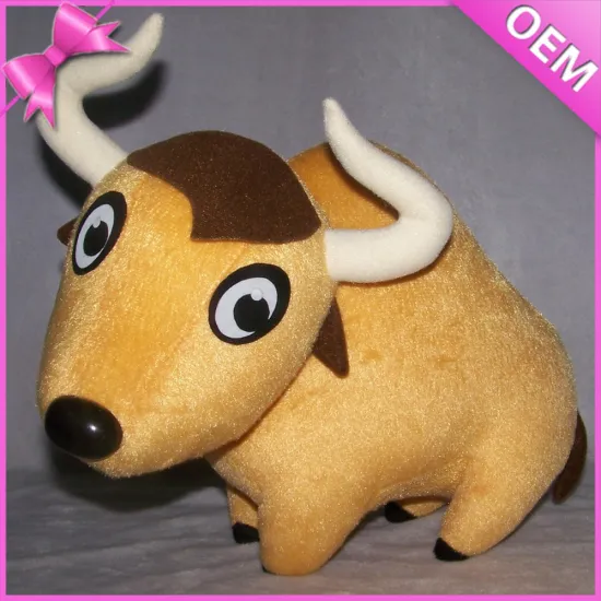 plush buffalo horn white,stuffed buffalo toys