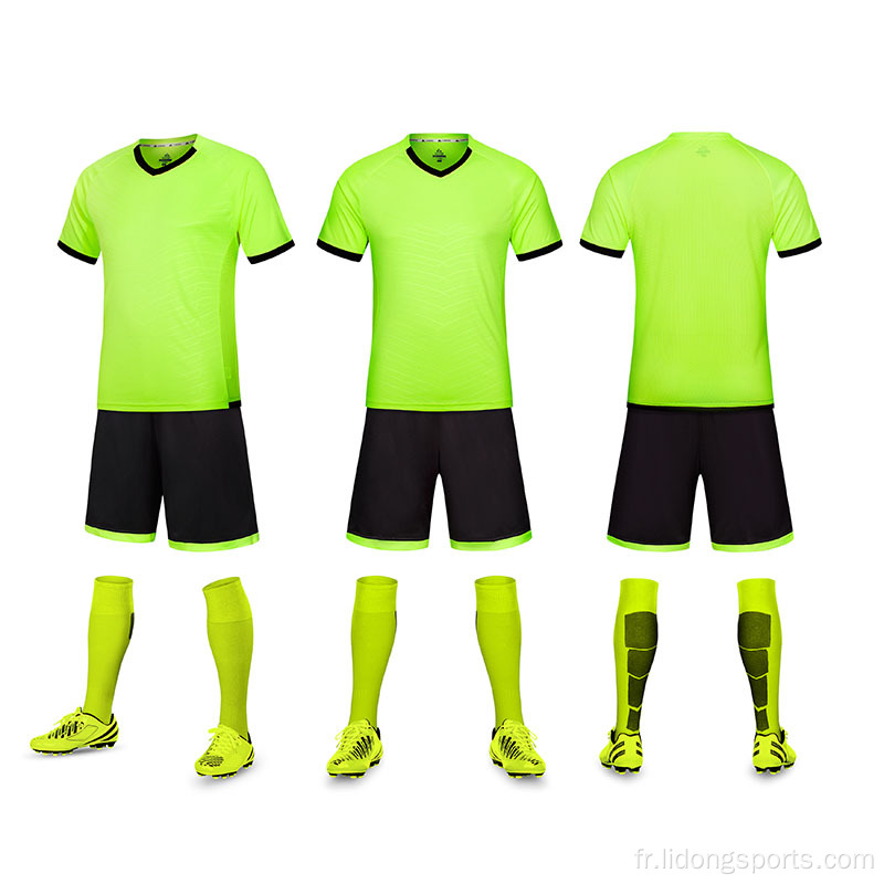 Soccer Jersey Shirt Set Uniforms de football rétro personnalisé