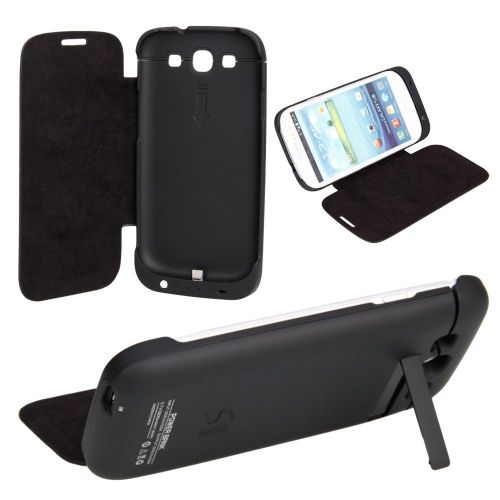 3200mAh External Backup Battery Charger Case Stand for Samsung Galaxy S3 I9300