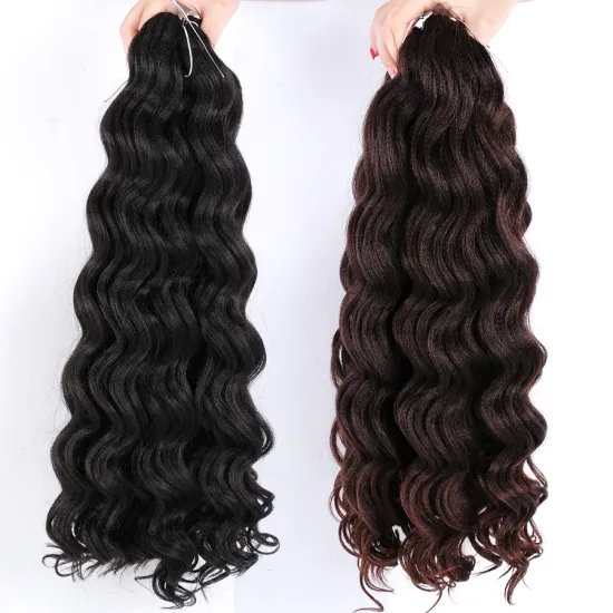 AliLeader 20'' African Ocean Wave Crochet Braids Synthetic Hair Bundles Crochet Hair Extension For Ladies