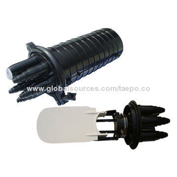 Fiber-optic splice closure, vertical type, heat shrink sealing, 12 fibers, max 96 fibers