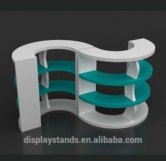 Shoes display table with shop decoration ideas for shoe shop equipment