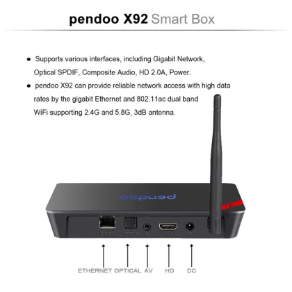 Hottest Media Player 4k Android TV Box X92 Google Play Store APP Download Android 6.0 OS TV Box