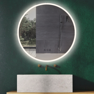 Led Round Bathroom Vanity Backlit Wall Mount Mirror