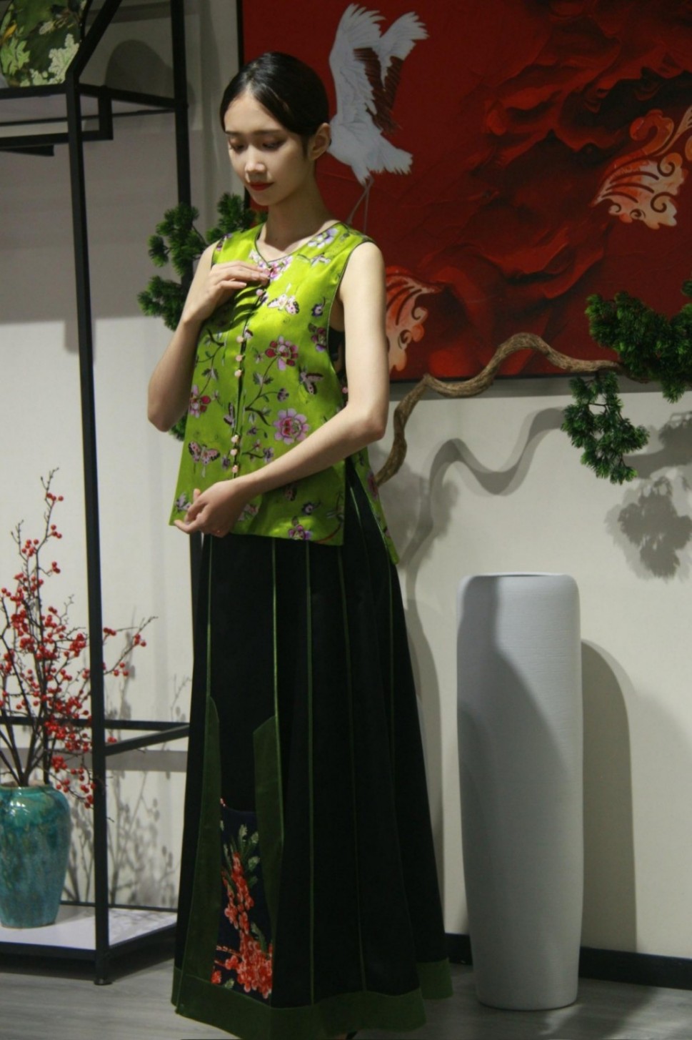 Chaleco sin mangas de mujer Chic Kelly Green