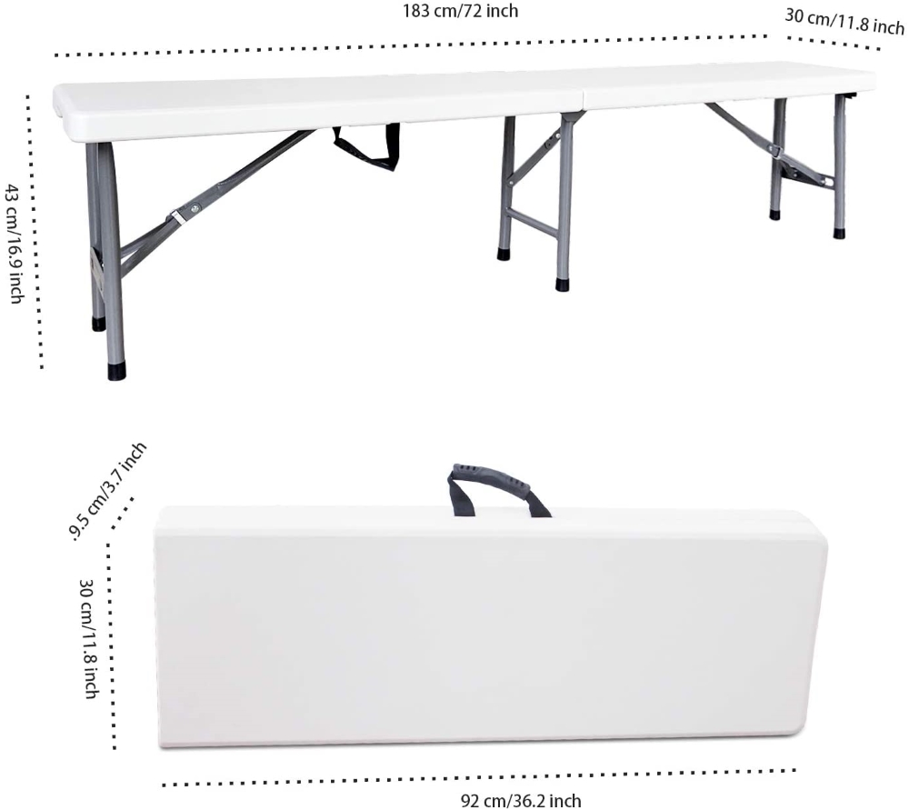 Facile à plier des bancs en plastique