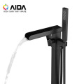 Waterfall Bub Filler Spout Black Bath Faucet