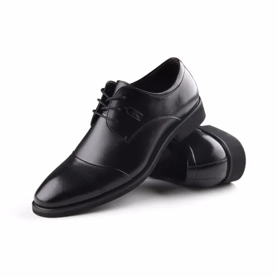 Custom Made Flat Lace Up ComfortableBlack thick heels dress shoes