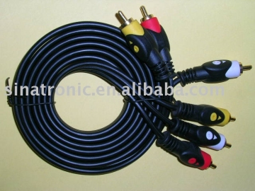 AV Cable (Gold 3RCA  MALE  to Gold 3RCA MALE)