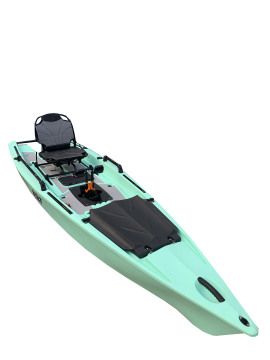 Zero Kayak Pedal Drive Solo Skiff Boats: Fishing Canoe/Kayak with Electric Motor Top Propeller Fin Pedal Drive
