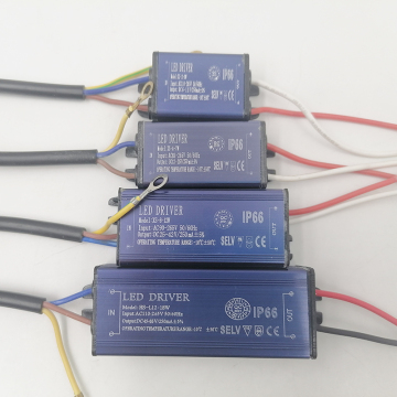 Driver LED IP65 Affronta LED ACV85-265V DC3-136V Adattatore di alimentazione del trasformatore LED per uso esterno