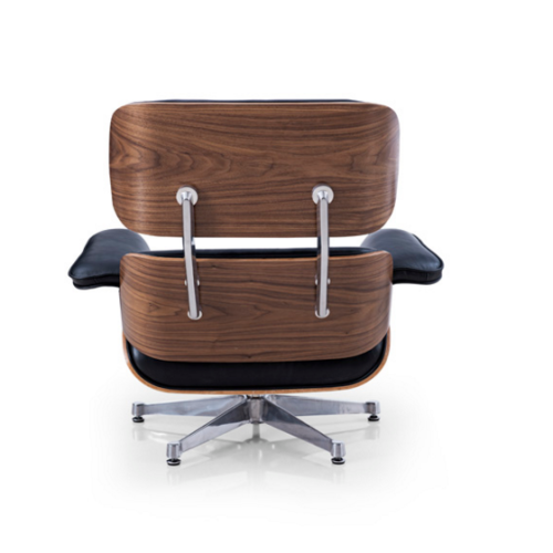 Classic Leather Replica Eames Lounge Chair and Ottoman