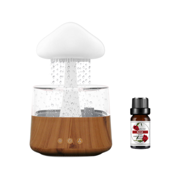 Ultrasone houtkorrel regenbevochtiger met etherische oliediffusie voor aromatherapie