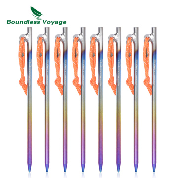 Boundless Voyage 240mm Metal Nail Titanium Tent Peg for Camping and Outdoor Activities