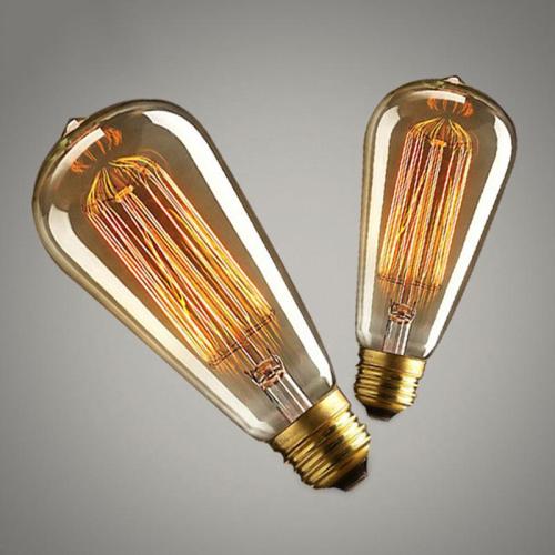 LED Filament Bulb E27 Retro Edison Lamp 220-240V E27 Vintage ST64 Filament Incandescent Ampoule Bulbs Retro Edison Light Bulb