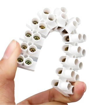 White Screw Terminal Block Plastic X3 Type for Electrical Wire Connector
