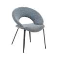 Sillón de comedor de muebles nuevos contemporáneos con patas de metal