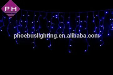 outdoor blue led falling icicle light