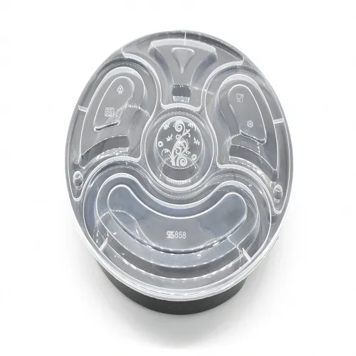 Colour 5 Compartment Food Packaging Plastic Tray