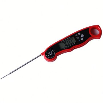 Waterproof Digital Food Probe Thermometer with Backlight & Calibration for Kitchen Outdoor Grilling and BBQ