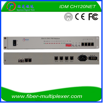 4 E1 to fiber converter with 2*100M FE ports