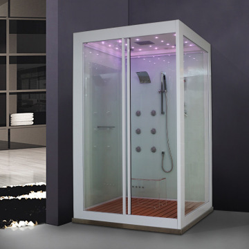 Bathroom Steam Shower Cabins with Massage Jets and Colorful Lights