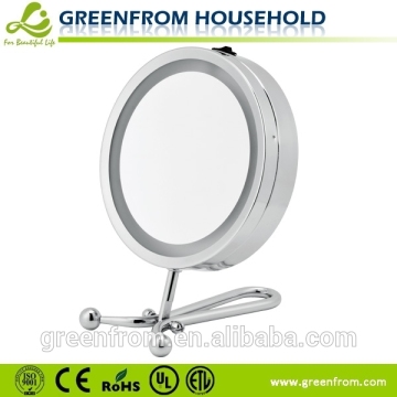 Table and Handle Magnifying Cosmetic Mirror