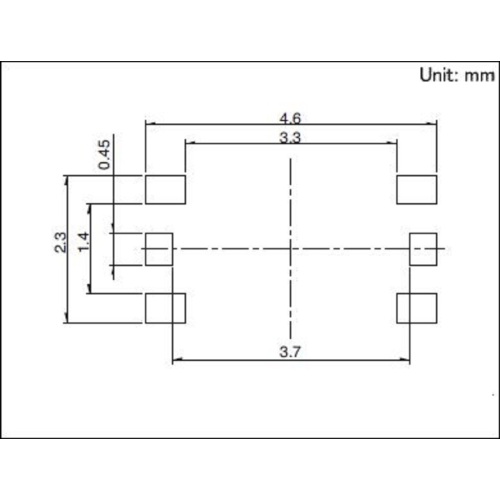 3,5 × 3,2 mm dünner Double-Action-Typ